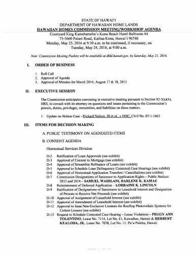 May 23 & 24, 2016 HHC Agenda Kailua-Kona-1